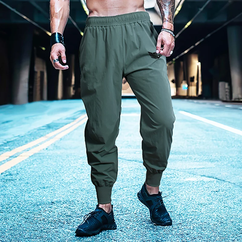 

Summer New Thin Casual Pants 4 Colors Classic Style Fashion Slim Fit Lace-up Pants Printed Brand Trousers