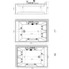 Whirlpool Bathtub Massage Rectangular Water Jet Niche Soaking SPA Double Ended 72 X 48 Inch Independent Bathtub Bathroom Fixture 3
