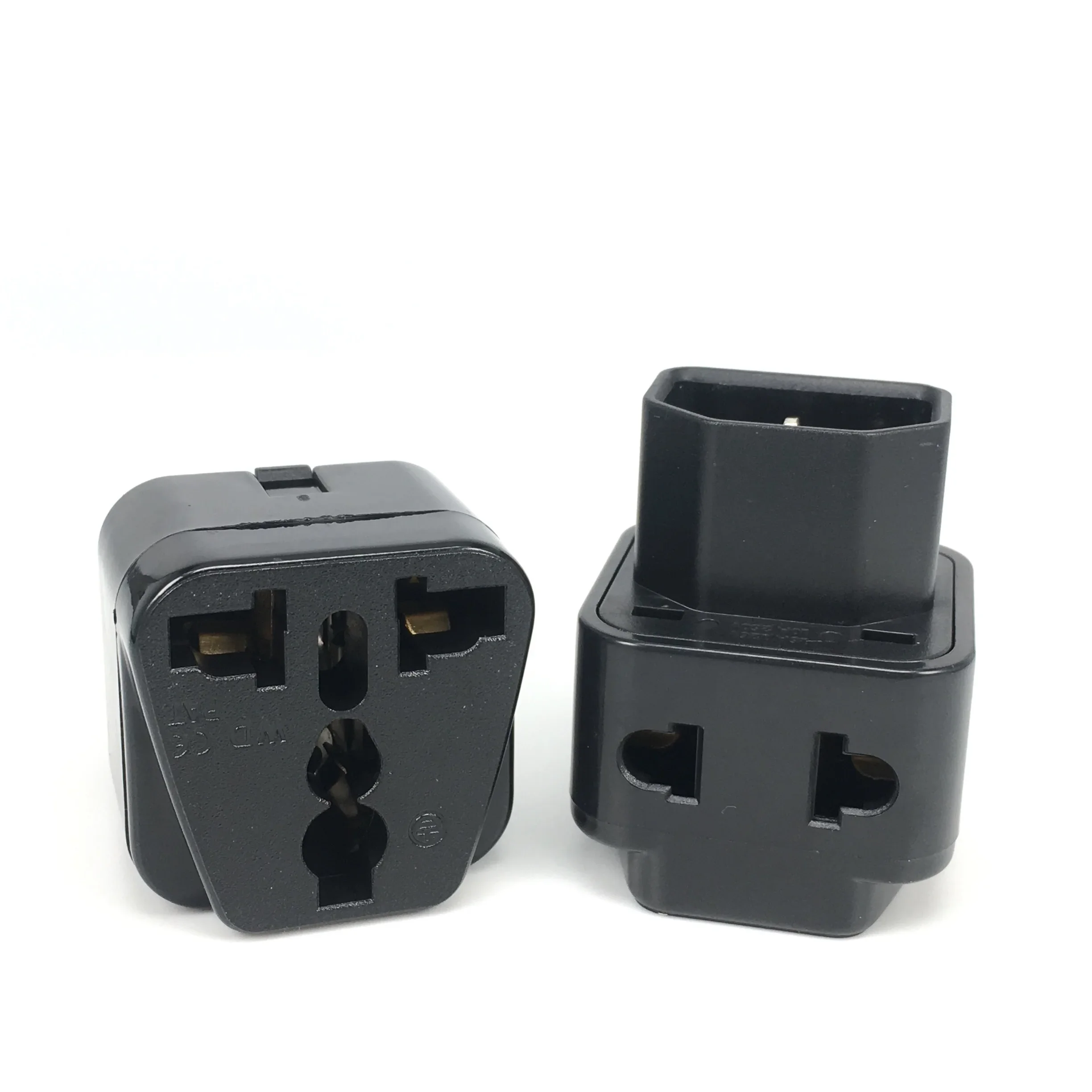 250v 10a Copper IEC320 C13 C14 Receptacle PDU UPS 2 in 1 Power Adapter Plug