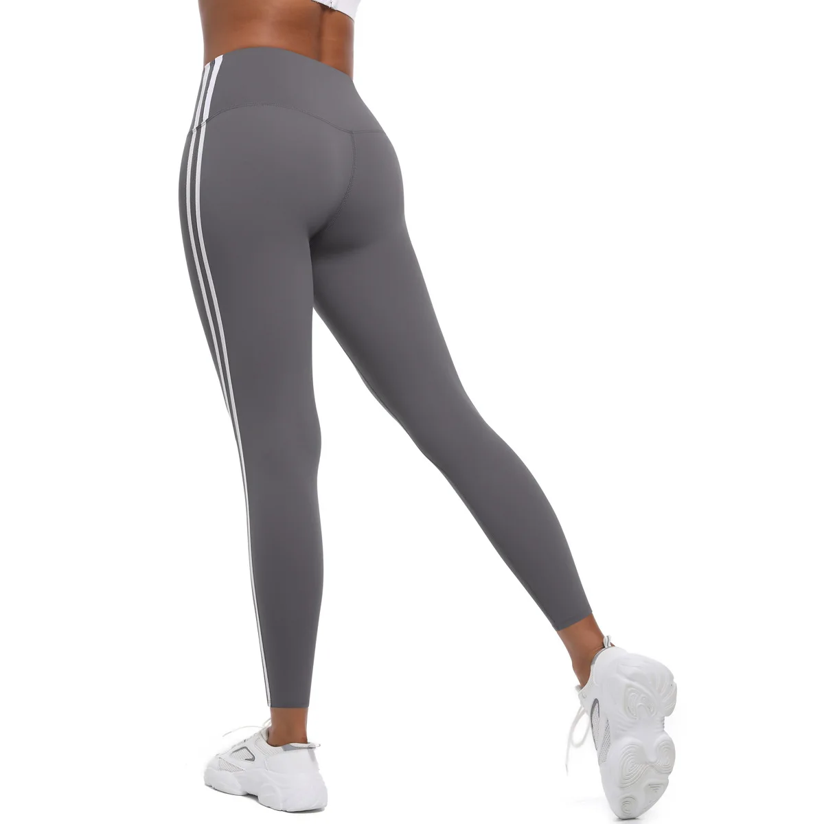 Yoga Leggings Striped Slim Sports Pants High Waist Hip Liftting Casul Tights Workout Running Stretchy Gym Legging Women Clothes