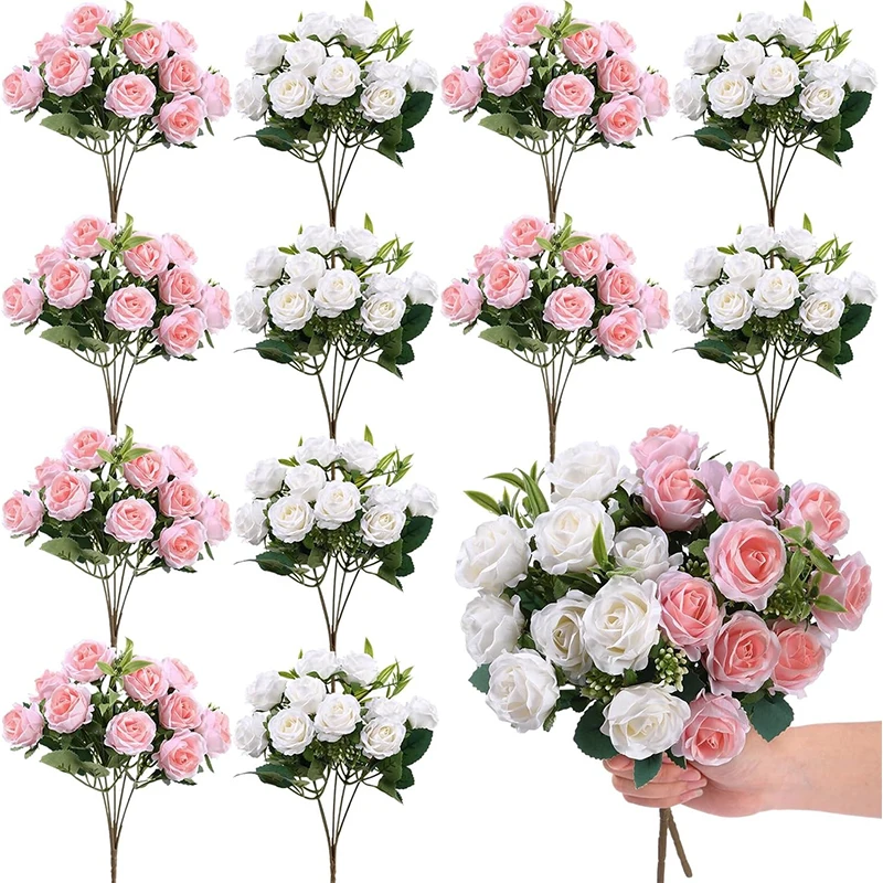 30 cm künstliche Blume, Seidenrosen, Simulationsstrauß für Heimdekoration, Tisch, Hochzeitsdekoration, DIY-Vase, Blumenarrangement