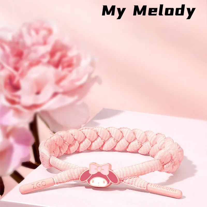 

Sanrios New Bracelets Mymelody Cinnamoroll Badbadtz-Maru Anime Cartoon Plait Rope Originality Special Couple Birthday Gifts