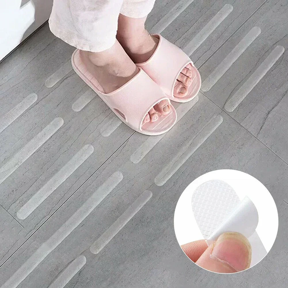 12/20PCS Anti-slip Strips Round Non Slip Stickers Shower Strips Pad Floor Safety Tape Bathroom Renovation DIY Parts