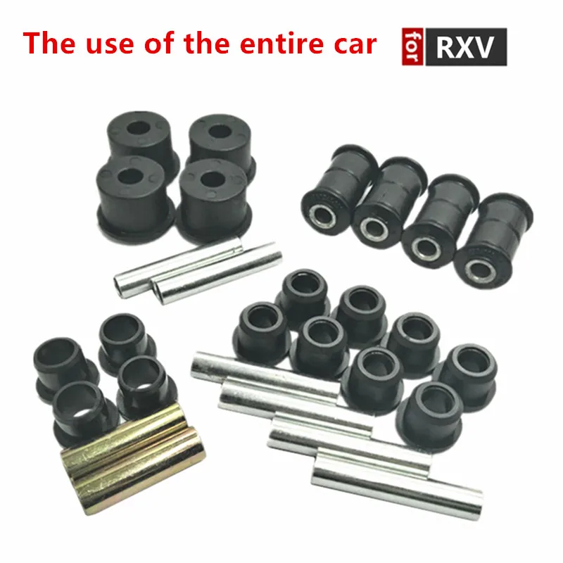 Lower arm rubber sleeve, triangular front rocker er rubber sleeve, rear leaf spring and sleeve kit for EZGO RXV Golf cart