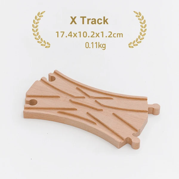 Deluxe Wooden Train Track Accessories Set for Kids - Premium Quality Railway Toys