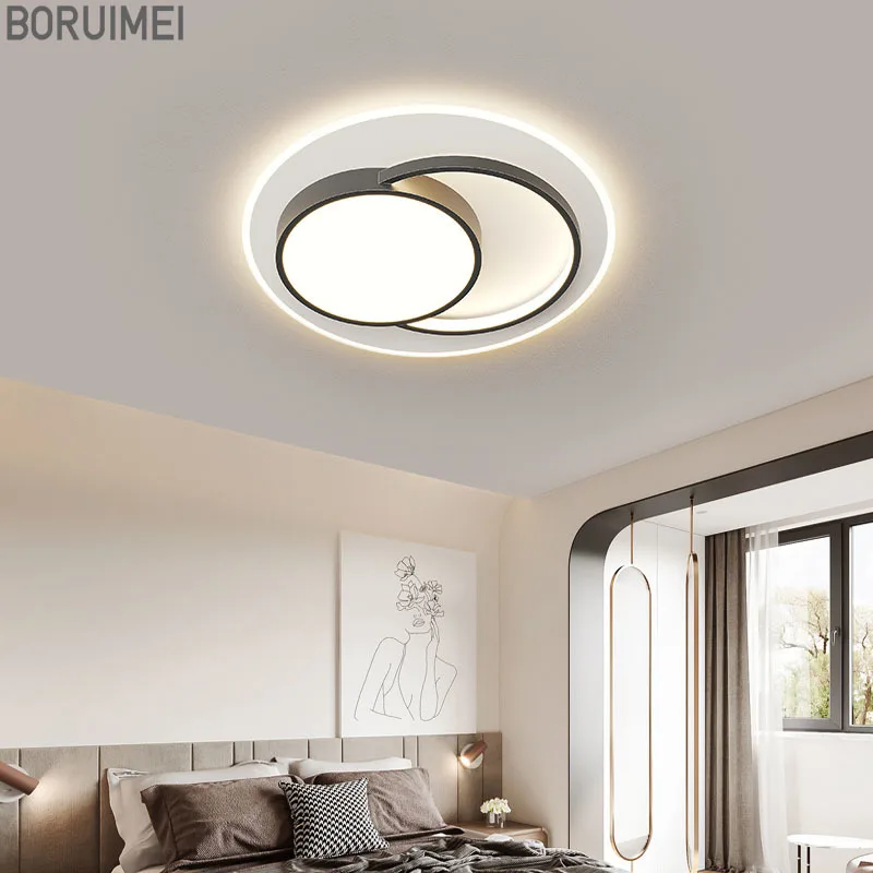 

Nordic Chandeliers LED Ceiling Lamp Bedroom Living Room Design Home Decorations Lighting Fixture White Black Blue Indoor Fixture