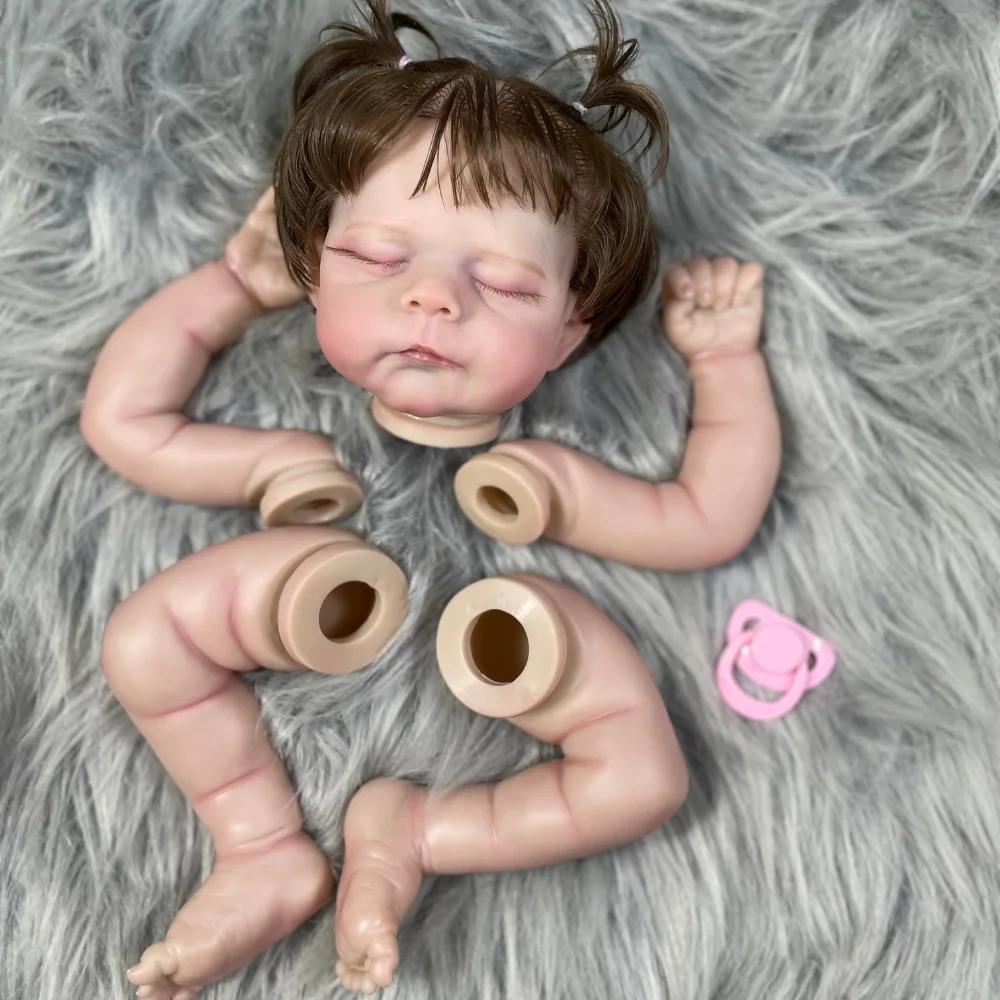 이미 그려진 이식 인형 키트, 에릭/에리카, 살아있는 듯한 3D 페인트, 피부 보이는 정맥, 수제 몰드, 21 인치