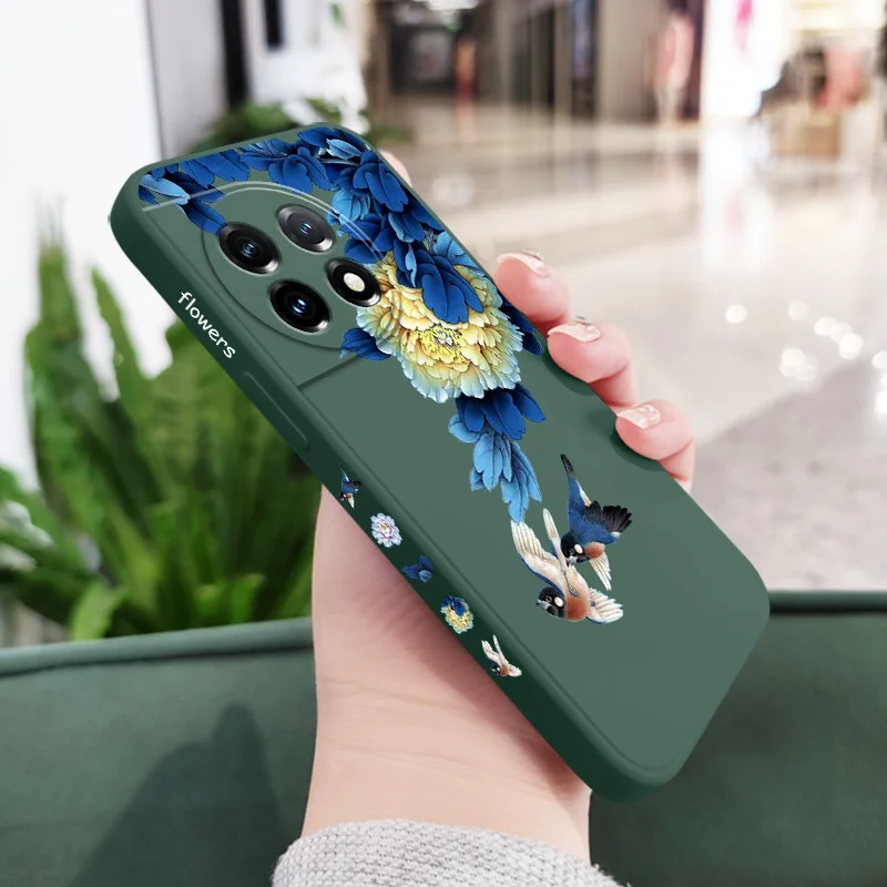 Blue Blossom Liquid Silicone Phone Case