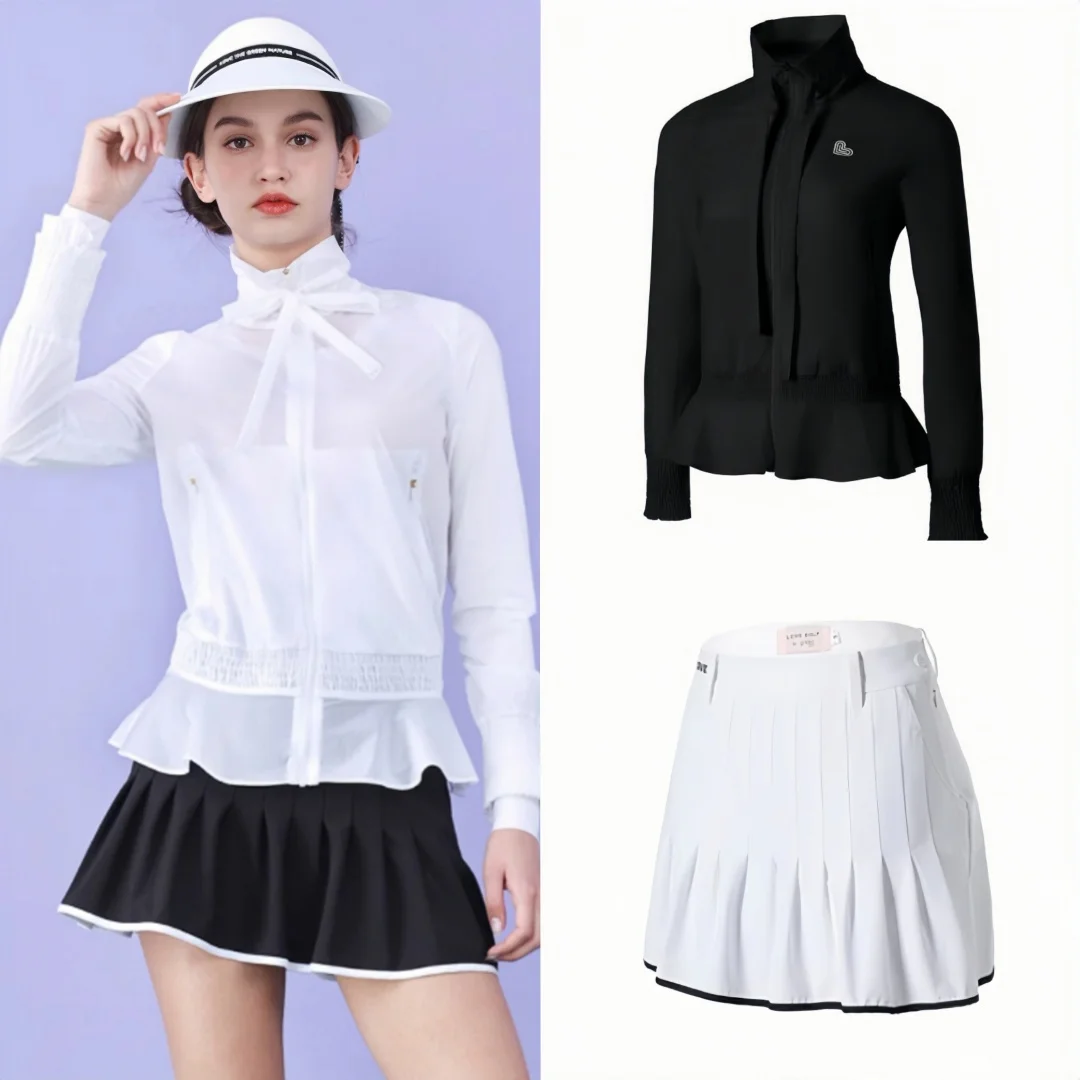 Golf women's suit summer sun protection clothing women's ice silk sun protection top long sleeved windbreaker clothing