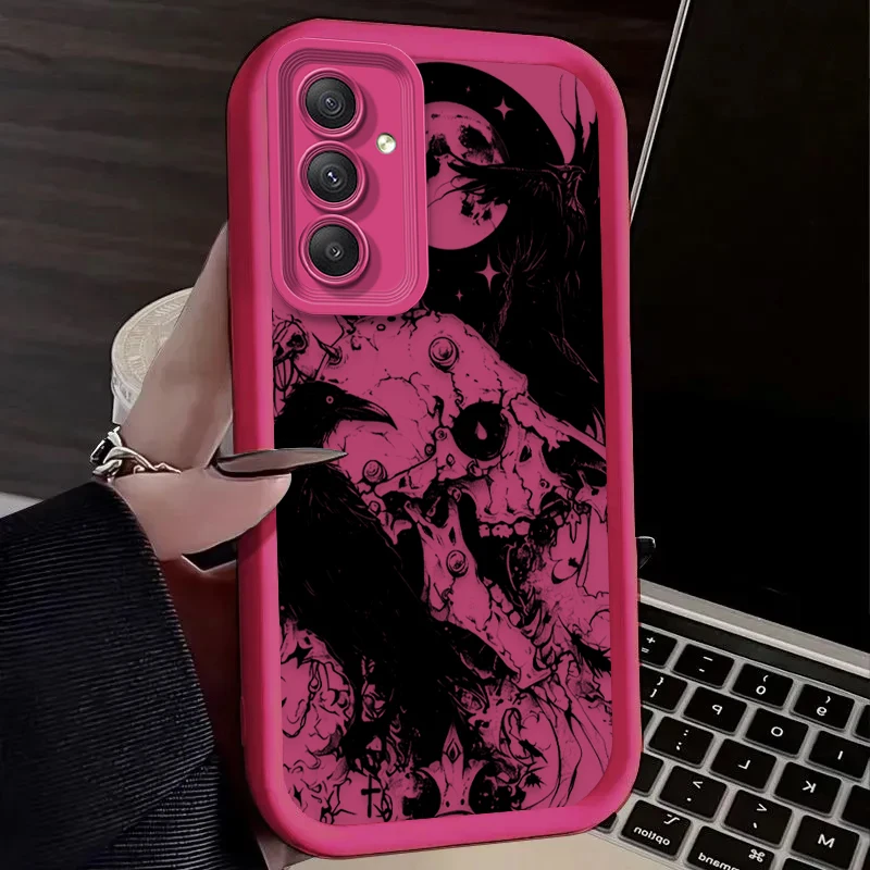 Skeleton Crow Design Phone Case - Stylish and Durable Protective Cover