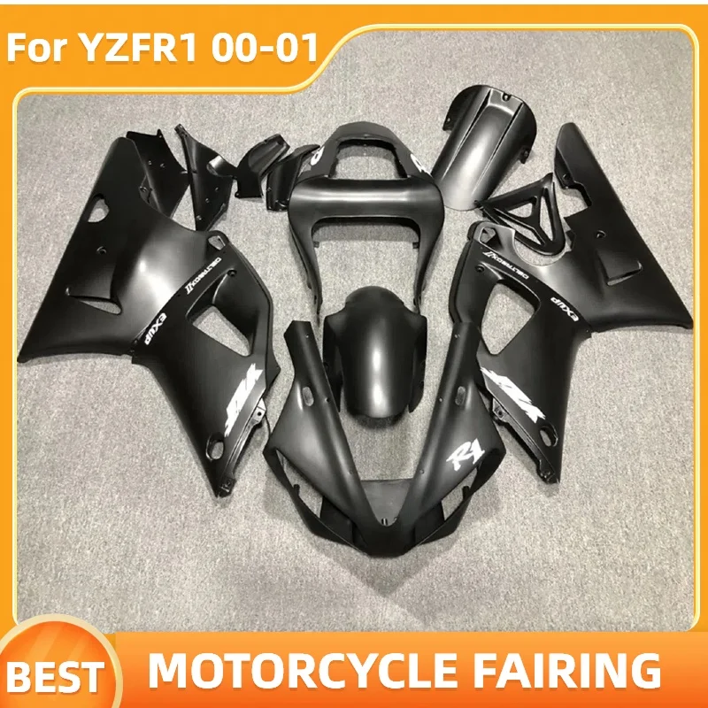 

Комплект кузова для 2000 2001 YAMAHA R1 00 01 YZFR1 матовые черные обтекатели для мотоцикла 100% подходят для инъекций Road Racing Aftermarket Part
