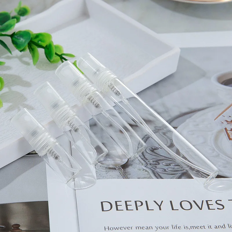 

30Pcs 2-10ml Transparent Glass Spray Bottles Empty Cosmetic Bottle Perfume Sample Bottle Mini Travel Accessories Refillable Vial