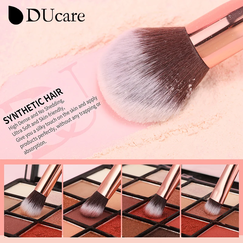 DUcare Pearl White Makeup Brushes Set 8Pcs Beauty Tool Foundation Powder  Eyeshadow Eyebrow High Quality Makeup Brush With Holder - AliExpress