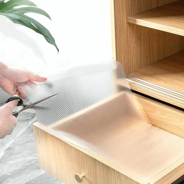 Clear Waterproof Oilproof Drawer Shelf Liner Shelf Cover Mat Cabinet Non  Slip Grip Liners for Drawers