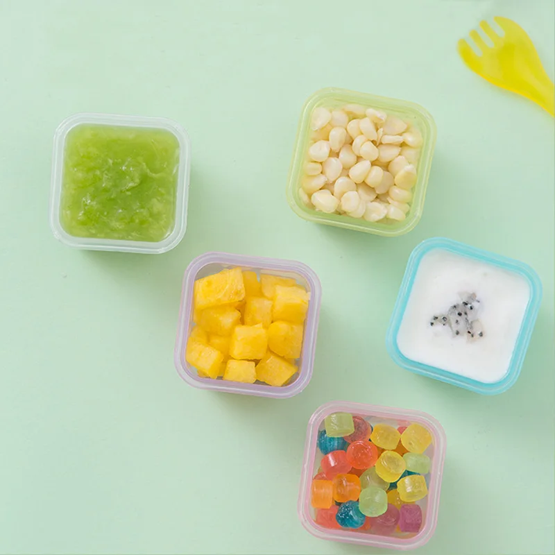 Mini Fresh-Keeping Box Food Grade Thickened Sealed Baby Food Box Children's Household Storage Jam Packing