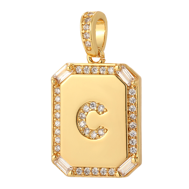 26 Letter Alphabet Charms for Necklace Keychain Diy Accessories Gold Name Charms for Jewelry Making Supplies initial pendant