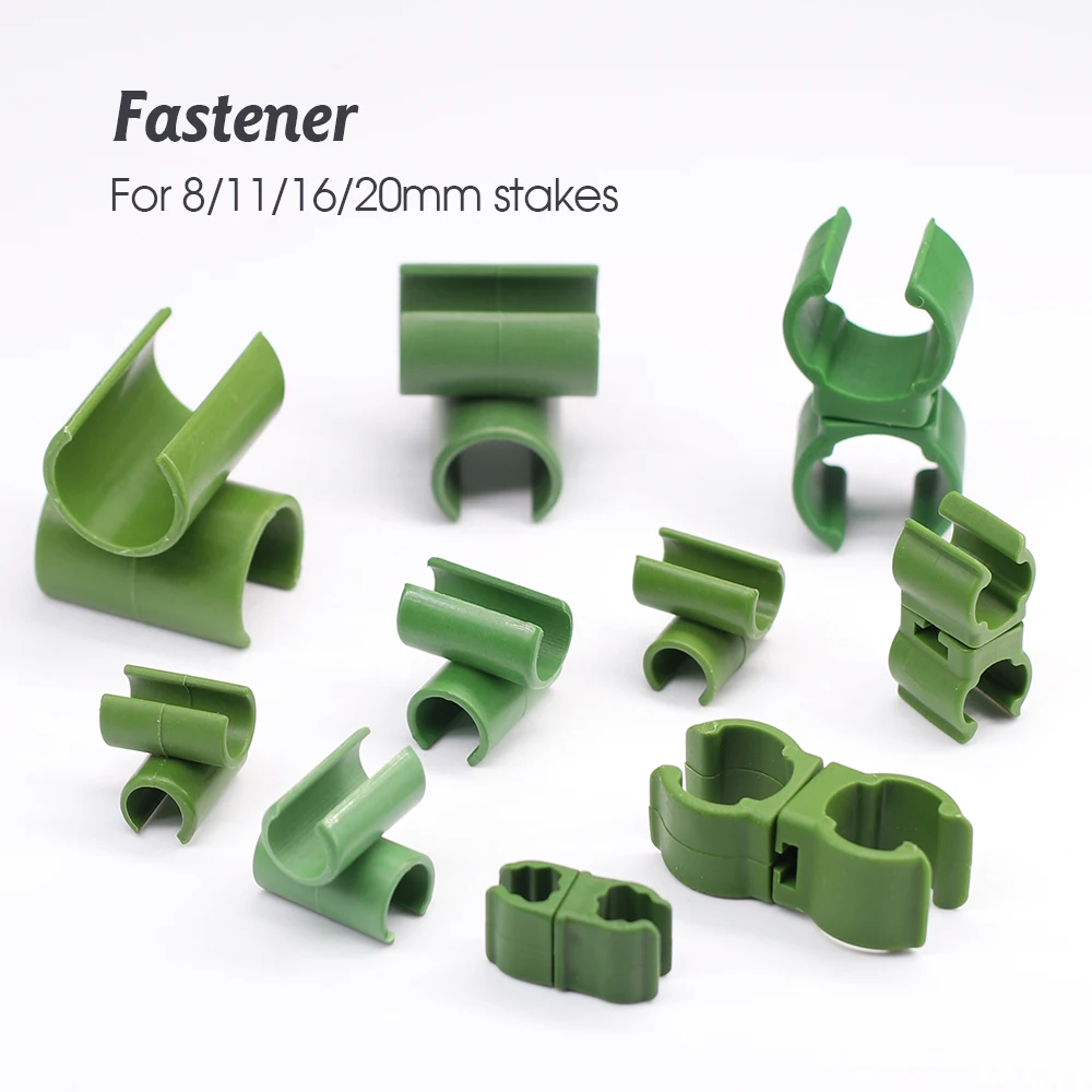 Plant clips plastic plant clips plant support connector 15PCS 8-20mm Plastic Fastener Garden Cross Clip For Plant Support Rod Adjustable or Fixed Buckle Trellis Stake Connecter Clamp