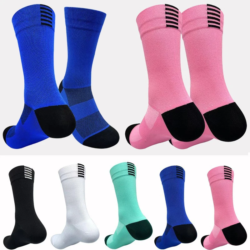 Men Cycling Socks | Summer Breathable Mesh Bike Socks - Quick Dry Mid Tube Sports