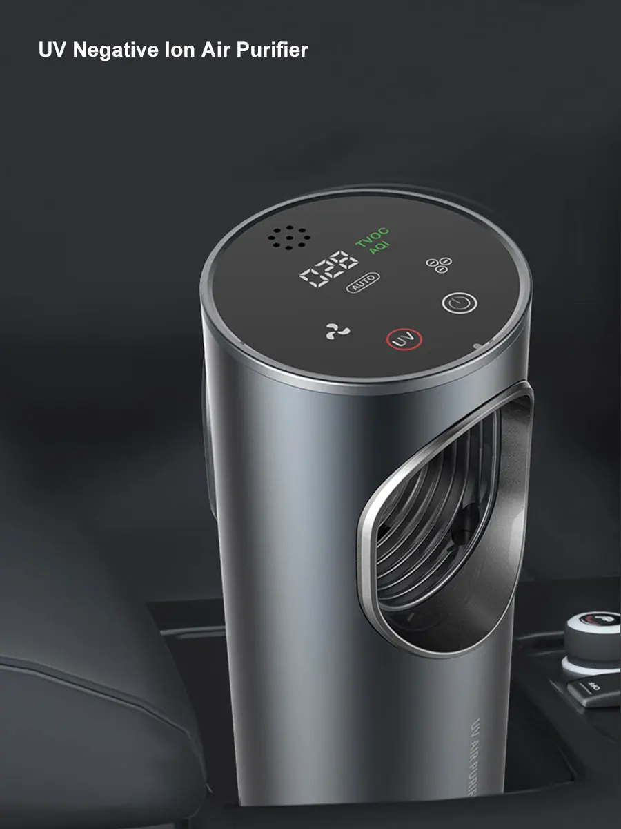 Air purifier for Cars Vehicle Sterilizer UVC Negative ions Ozonizer Portable Air Disinfectant Car Interior Cleaner Deodorant