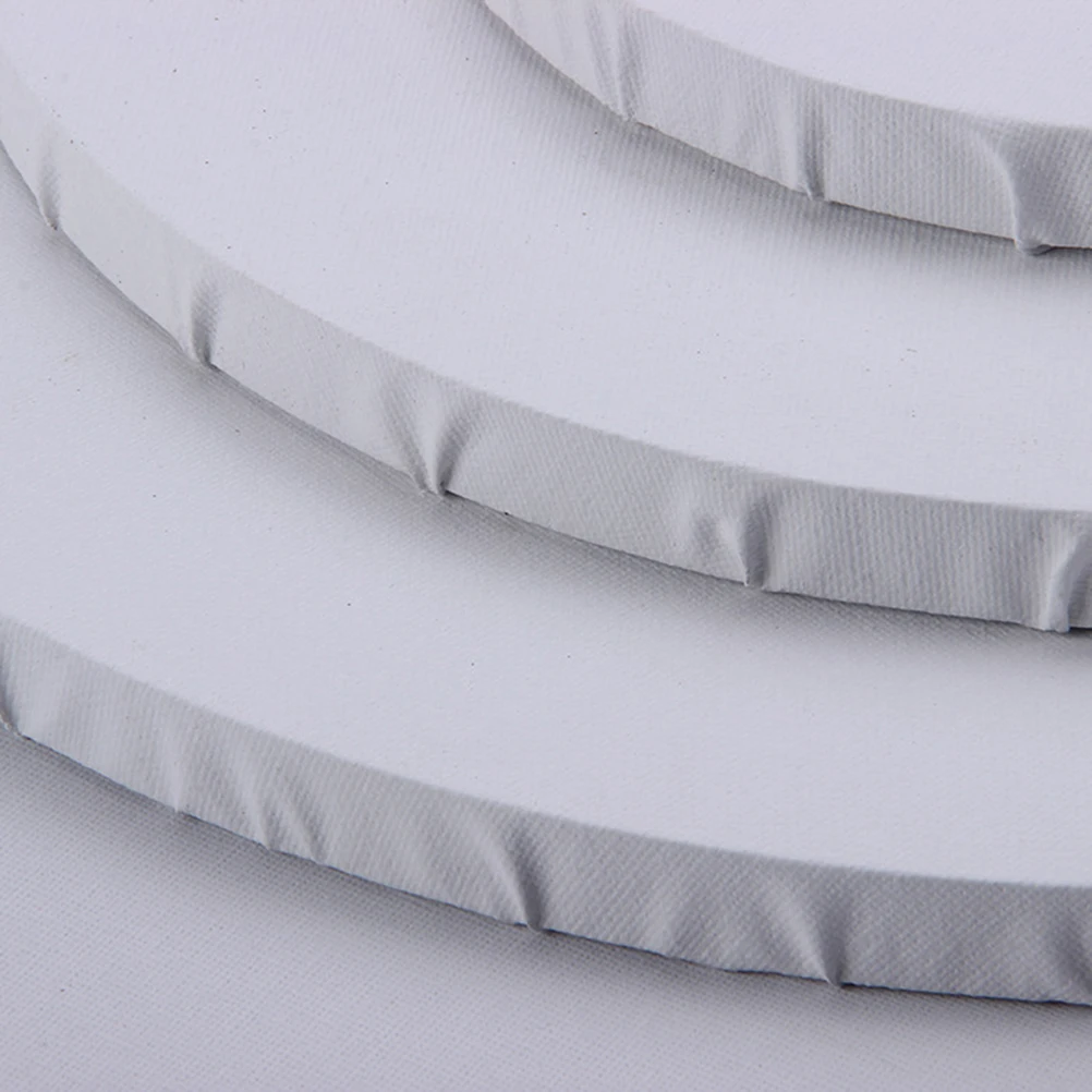 Blank Round Thick Stretched Canvas Frame Drawing Painting DIY Wooden Painting Frame Cotton Drawing Paintings Pictures Display