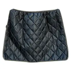 Winter Quilted Motorcycle Leg Cover Protector (Black)