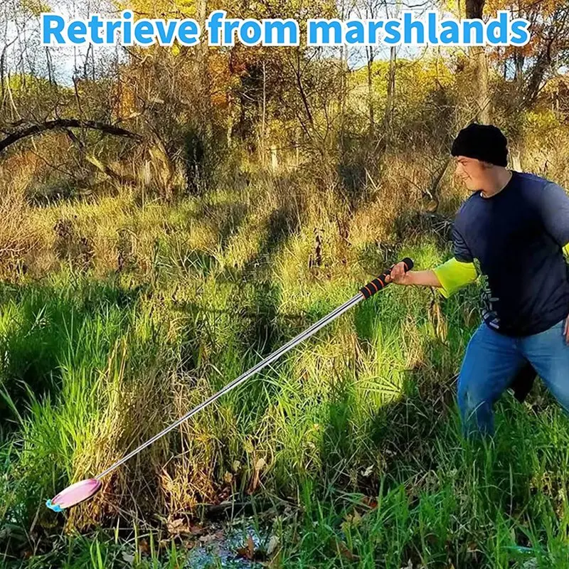 Disc Golf Retriever Disc Golf Grabber 10 Feet Portable Telescoping Pole With Durable Hook For Outdoor Flying Disc 4