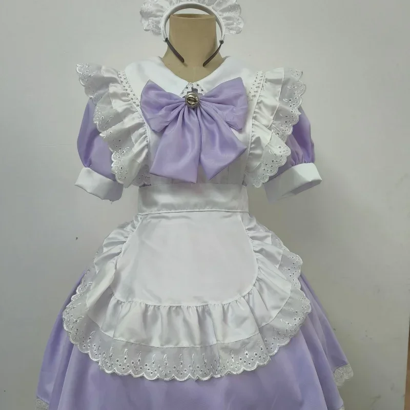 New Sweet Beautiful Woman Maid Outfit Pink Lolita Cosplay Loli Maid Outfit Anime Cosplay