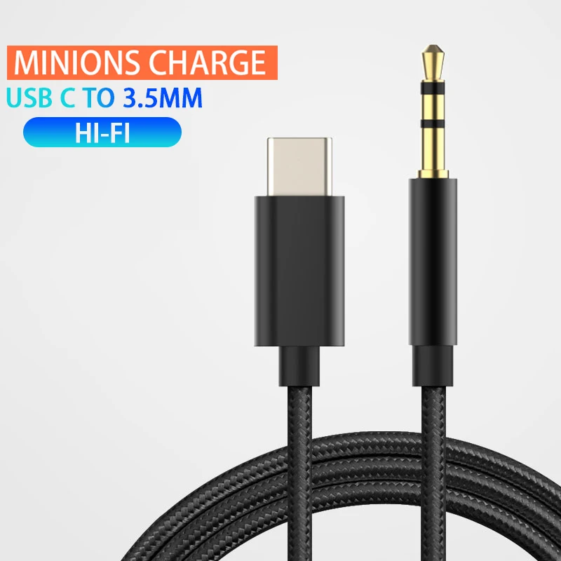 Кабель AUX с разъемом USB C на 3 5 мм ЦАП аудиокабель типа для автомобильного динамика