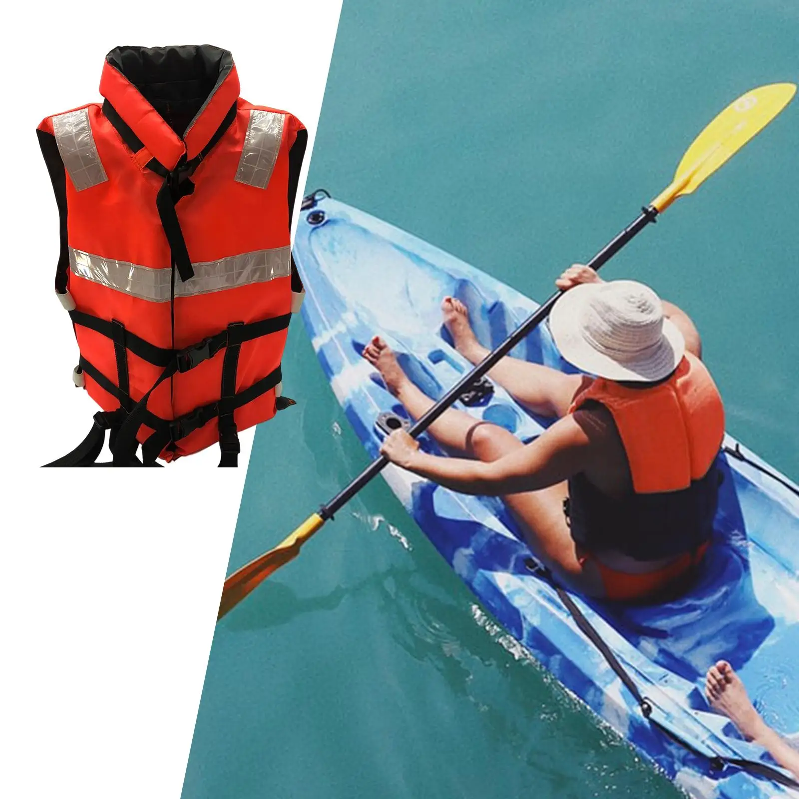 Orange Kayak Life Jacket Buoyancy Aids for Surfing, Boating, Kayaking Anti