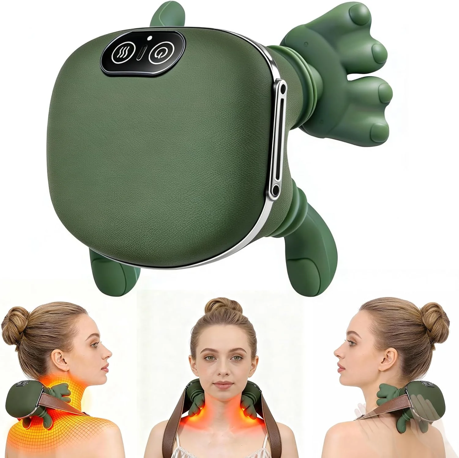 Masajeador shiatsu inalámbrico para cuello y espalda con calor_voghion.com