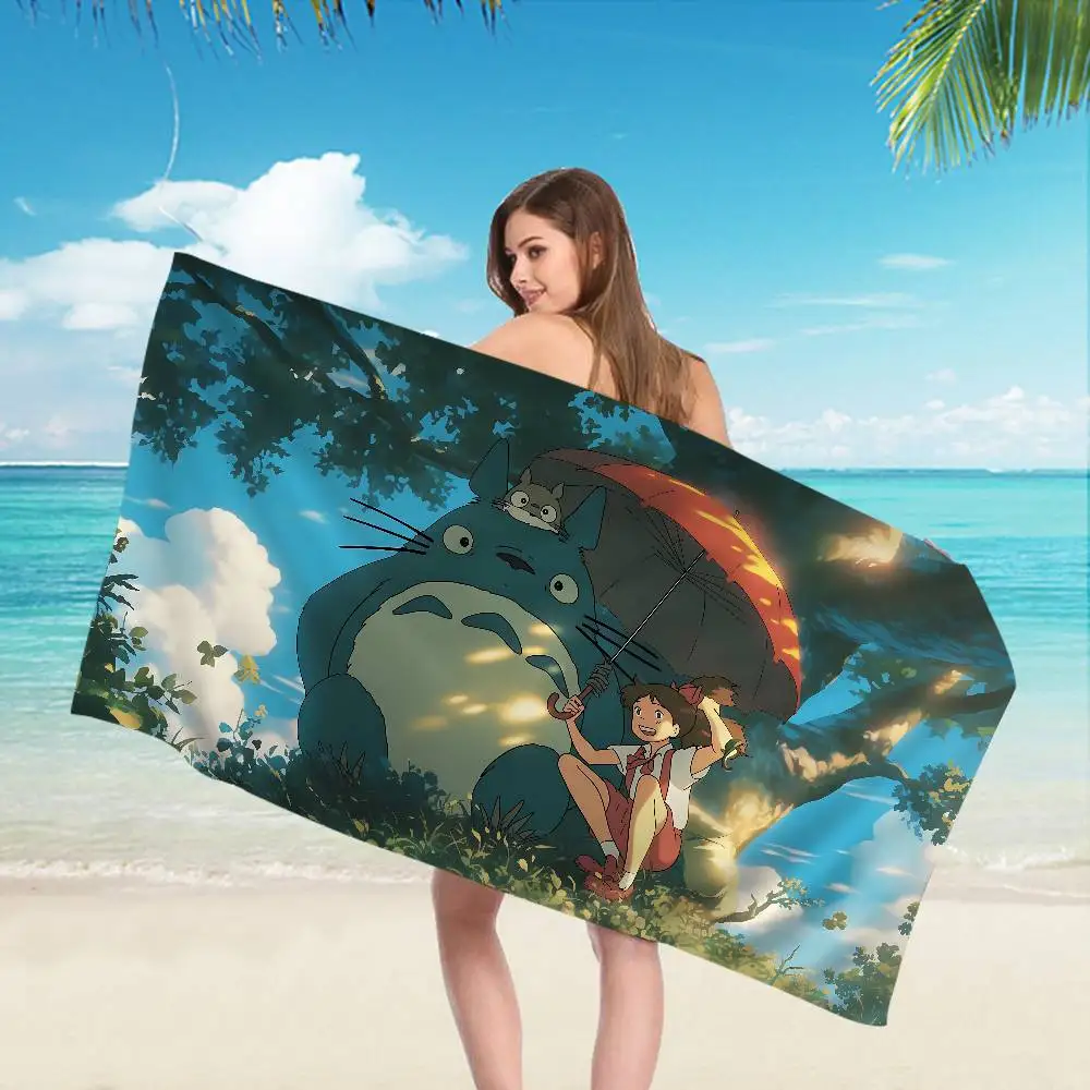 My Neighbor T-Totoroes Anime Anime Beach Swimming Towel Soft Absorbent Washcloth Children's Gifts For Kids Travel Camping Gym