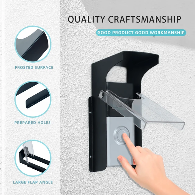 Google Nest Home Metal Doorbell Waterproof Cover, Clear Flip Cover