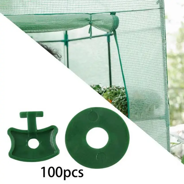 100Db Üvegházhatású Bilincsek És Alátétek Háló Alagút Karika Klip Keret Árnyékoló Nettó Rúd Bővítők Támogatása - Image 3