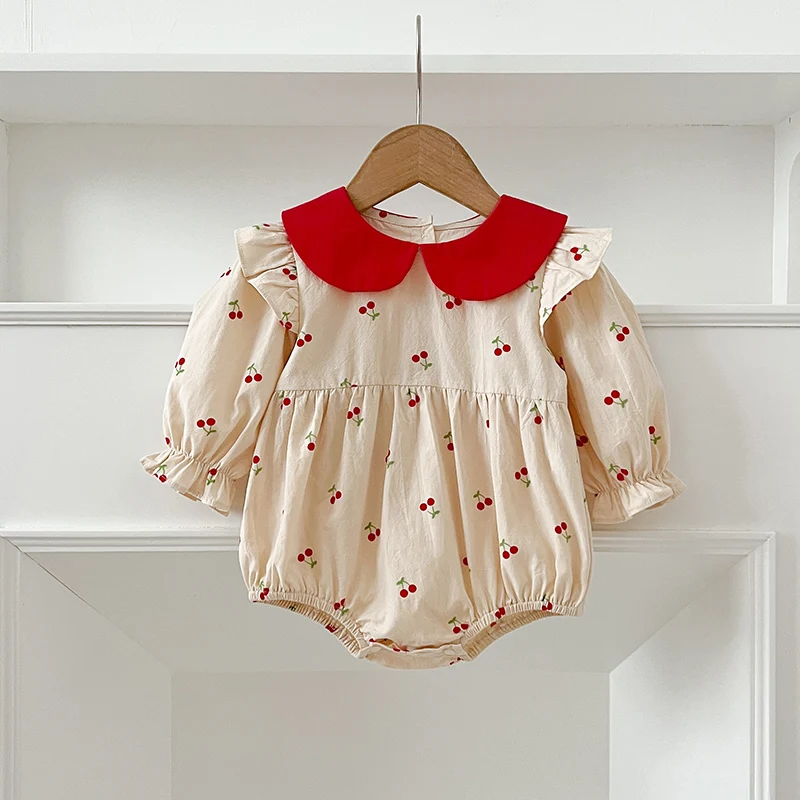 Autumn Spring New Baby Girls Dress ​Long Sleeve Princess Dress Embroider Floral Cotton Baby Romper Family Matching Sister Outfit 5