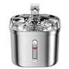 1pc  cat water dispenser stainless steel automatic pet water dispenser with visible water level window,