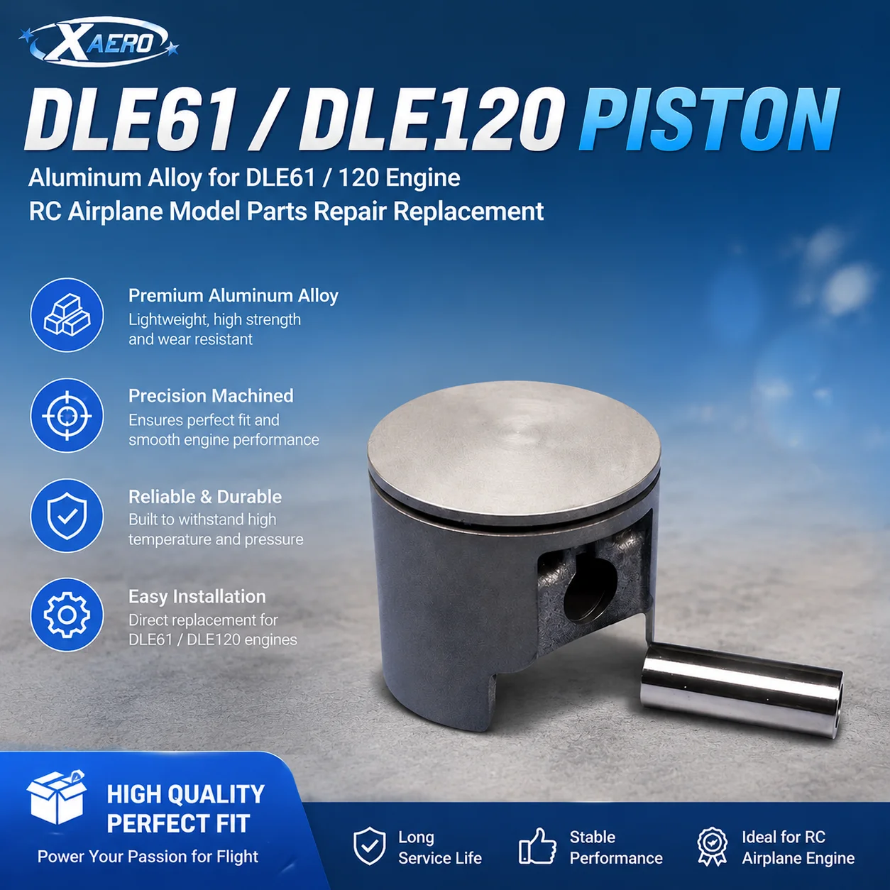 DLE61 DLE120 Kolben Aluminiumlegierung für DLE61/120 Motor RC Flugzeug Modell Teile Reparatur Ersatz