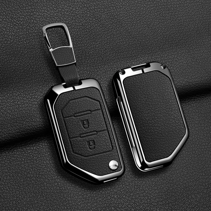 Zinklegierung Leder Autoschlüssel-Hülle für Jeep Wrangler JL JLU Rubicon Gladiator JT Sahara JLU 2018 2019 2020 2021 2022 2023 – Detail 12