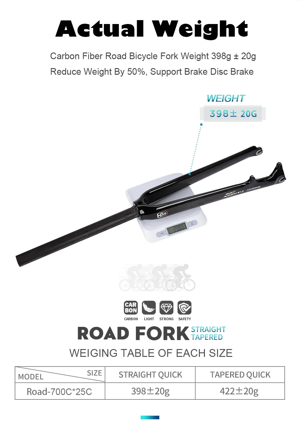 Dodici-ストレートカーボンファイバーフロントフォーク,ディスク