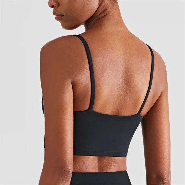Sexy Backless Sports Bra Gym Workout Top Thin Slings Yoga Vest High Impact Fitness Bralette Crop Top Running Tight Underwear 4