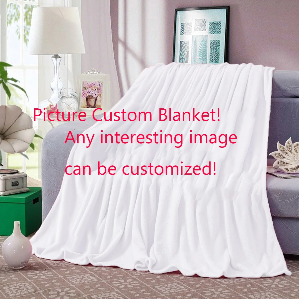 I Love You Custom Blanket with Photo Collage Text Personalized Picture Throw Blanket for Christmas Valentine's Day Birthday Gift 6