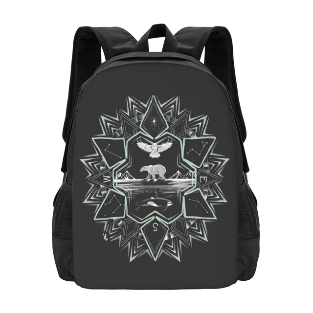 Northern Star Hot Sale Backpack Fashion Bags Northern Star South East West  Snow Flake Compass Rose