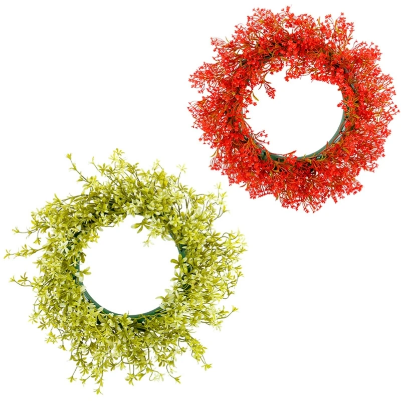 

45cm Spring Wreath Artificial Flower Wreath for Front Door Window Wall Wedding
