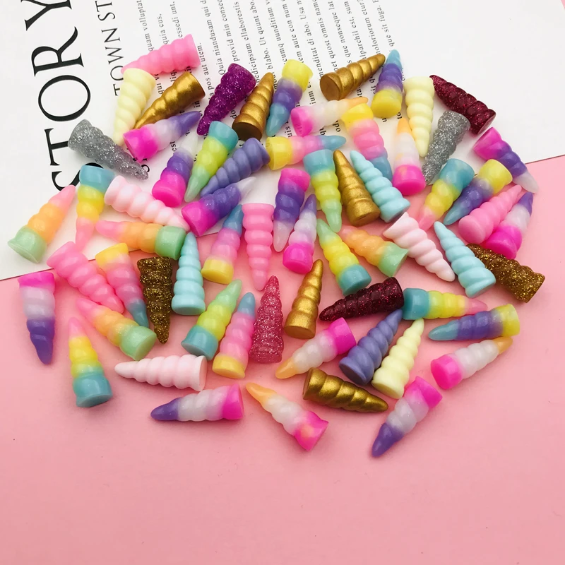 10pcs Resin Horn Crafts Making Scrapbooking DIY