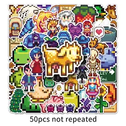 50PCS Cartoon Pixel Style Game Sticker Set - Waterproof DIY Decoration for Skateboards, Notebooks, and More (50pcs)