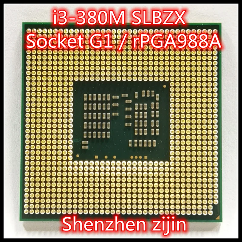 

i3-380M i3 380M SLBZX 2.5 GHz Dual-Core Quad-Thread Processor 3W 35W Socket G1 / rPGA988A
