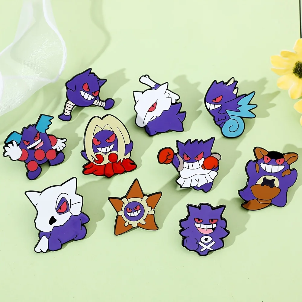 Creative Cubone Brooch Fashion Gengar Enamel Pins Backpack Clothing Jewelry Metal Badge Accessories Gift Men Women 5/10 Pcs enamel pins,enamel brooch,metal brooch