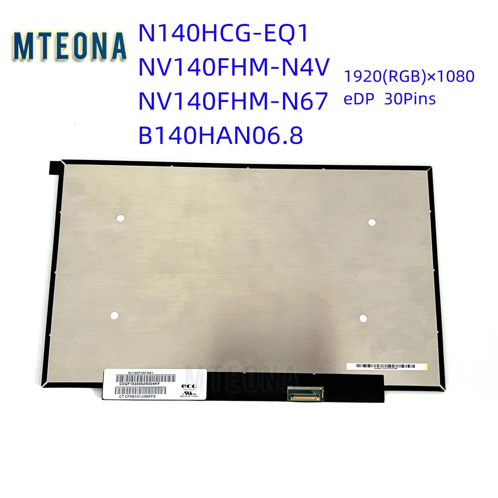 

14.0" FHD 30PINS IPS N140HCG-EQ1 NV140FHM-N4V/N67 B140HAN06.8 For Lenovo thinkbook 14 G2 ARE ITL LCD LED Screen 1920x1080