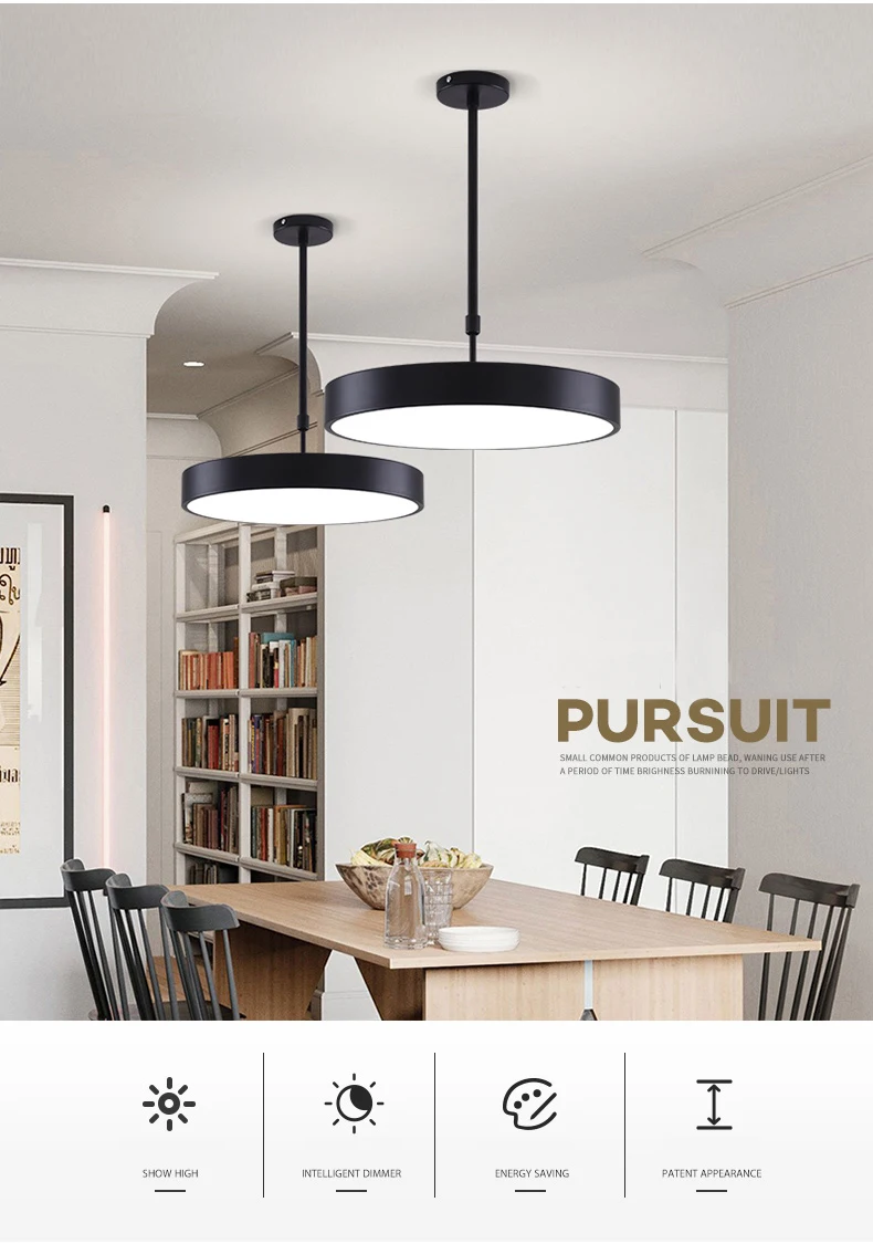 Modern LED Round Retractable Pendant Light Bedroom Hallway Dining Room Kitchen Dining Room Cafe Shop Black/White Pendant Light lantern pendant light