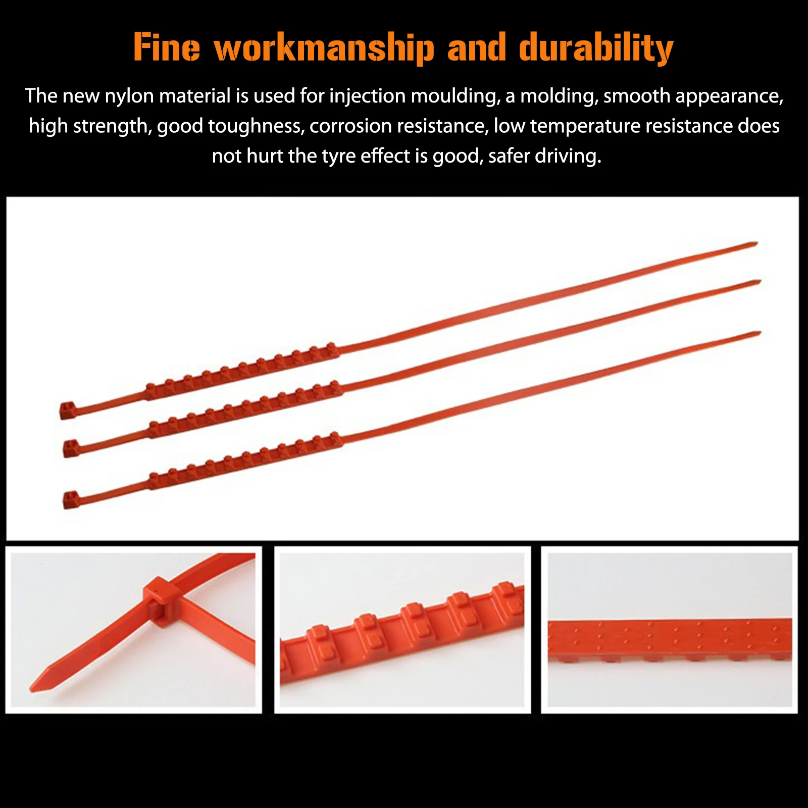 Car snow tire chains 10-30Pcs car wheels tire snow chains anti-slip nylon for mud road adjustable