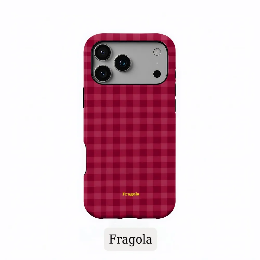 Coque de téléphone de luxe Clmj Fragola à grilles colorées double couche pour iPhone X XS XR Air Pro Max Plus